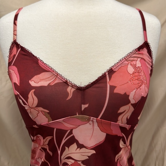 Zimmermann Silk Concert Burgundy Peonies Flutter Sleeve Tank - Picture 11 of 13
